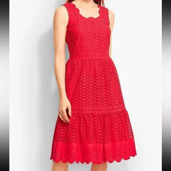 Talbots | Dresses | Nwt Talbots Mixed Eyelet Lace Dress Tiered Sleeveless Dress Cherry Red Sz 4w | Poshmark Talbots | Dresses | Nwt Talbots Mixed Eyelet Lace Dress Tiered Sleeveless Dress Cherry Red Sz 4w | Poshmark